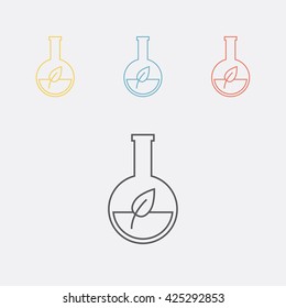  Fertilizer thin line icon. Vector illustration.