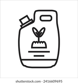 fertilizer vector icon line template