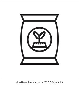 fertilizer vector icon line template