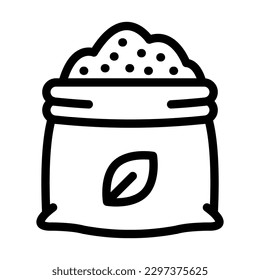 Fertilizer Vector Line Icon Design