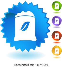 Fertilizer web button isolated on a background.