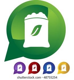 Fertilizer web button isolated on a background.