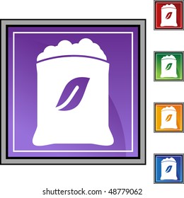 Fertilizer web button isolated on a background.