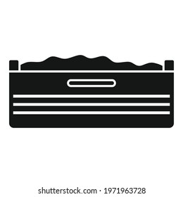 Fertilizer wood box icon. Simple illustration of Fertilizer wood box vector icon for web design isolated on white background