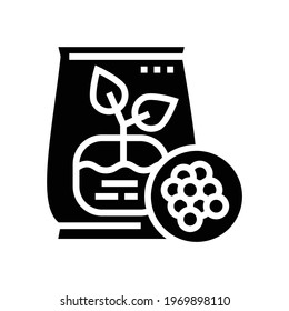 fertilizers gardening glyph icon vector. fertilizers gardening sign. isolated contour symbol black illustration