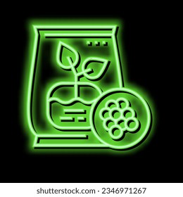 fertilizers gardening neon light sign vector. fertilizers gardening illustration