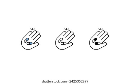 Ferver Medicine icons vector strock illustration