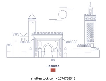 Fes Linear City Skyline, Morocco