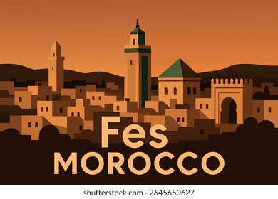 Fes, no Marrocos, abriga a antiga Medina e seus movimentados mercados tradicionais, ou souks, oferecendo uma rica experiência cultural.