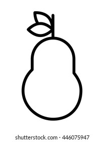 fesh fruit  pear isolated icon design, vector illustration  graphic 