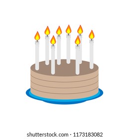 Fest cake with candles.
