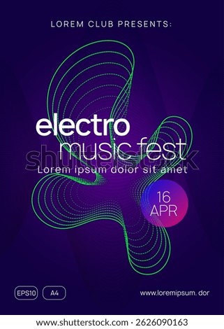 Fest Design. Blue Dance Set. Soundwave Radio Invitation. Edm Magazine. Green Dj Background. Discotheque Trance Template. Concert Cover. Pink Fest Design