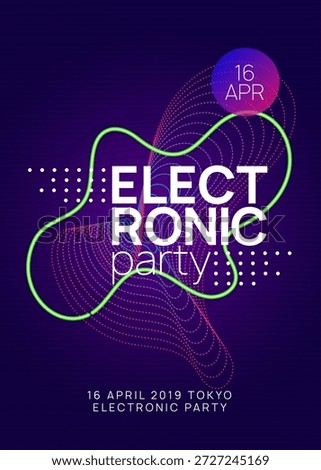 Fest Event. Electro Invite. Edm Concert Graphic. Violet Discotheque Set. Party Background. Blue Techno Banner. Nightclub Audio Invitation. Pink Fest Event