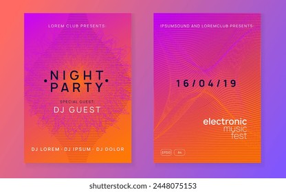 Testereignis. Trance-Vektorgrafik. In: Discothek Electro Graphic. In: Pink EDM Poster. In: Violet Party Design. In: Techno Flyer. Elektronische Musik Audio-Einladung. Blue Fest-Veranstaltung