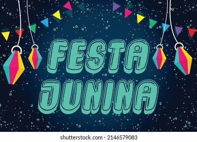 Fest Junina celebration vector banner clipart