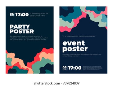 Fest poster vector illustration. Event paper art concept poster. Paper cut style party template for banner, placard, poster, flyer. The idea for a sign or meeting