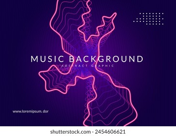 Fest Set. Electronic Radio Invitation. Music Festival Element. Sound Background. Pink Discotheque Poster. Blue Dance Design. Trance Cover. Violet Fest Set