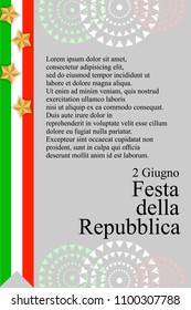 Festa della Repubblica (Italian Republic Day) Vector Illustration. Suitable for greeting card, poster and banner.