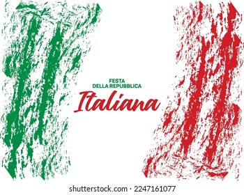 Festa della Repubblica or Italian Republic Day vector. Italian flag and balloons isolated on a blue background vector. Italy's National Day. Republic Day Poster, June 2. Important day