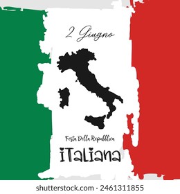 Festa della Repubblica Italiana. Italy Republic Day. Happy national holiday. June 2 in Italy. Italy flag. Patriotic poster design.