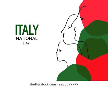 Festa della Repubblica Italiana vector illustration for background, Banner, Poster, Card.