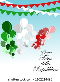 Festa della Repubblica (Italy's Republic Day) Suitable for greeting card, poster and banner.