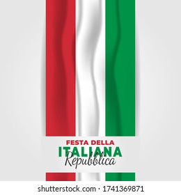 Festa della Repubblica (Translate: Italy Republic Day) is the Italian National Day and Republic Day, which is celebrated on 2 June each year. vector illustration