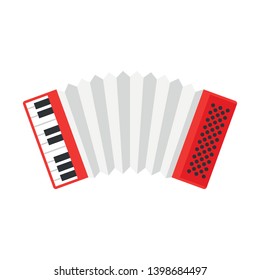 festa junina accordion in flat design musical instrument with white background illustration 