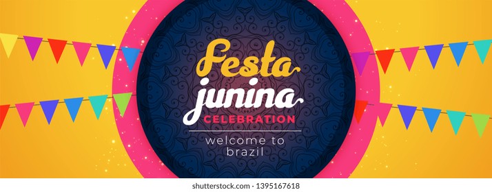 festa junina awesome decorative celebration banner design