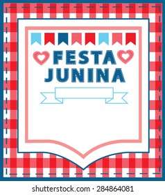 Festa Junina background with copy space vector.