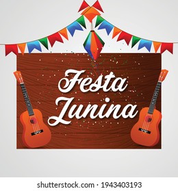 Festa junina background design with element