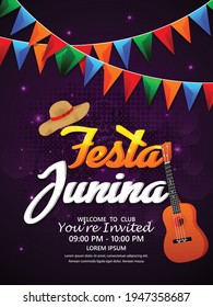 	
Festa junina background with element