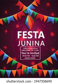 	
Festa junina Hintergrund mit Element