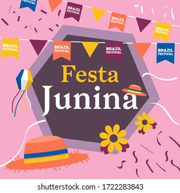 Festa Junina Background with Hat