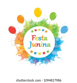 Festa junina background holiday. vector illustration