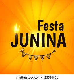 Festa Junina background. Festa Junina - traditional Brazil June festival party - Midsummer holiday. Vector illustration.