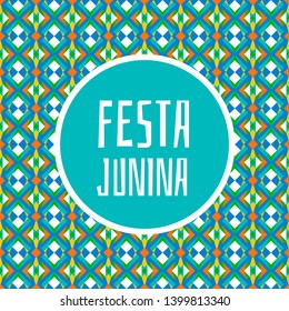 Festa Junina background vector. Festival banner for Brazilian holiday party. Festa de Sao Joao illustration. Latin summer pattern design for season event.