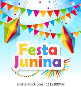 Festa Junina Background Vector Illustration EPS10