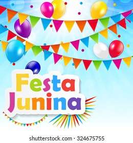 Festa Junina Background Vector Illustration EPS10