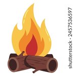 festa junina bonfire illustration design