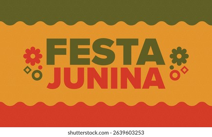 Festa Junina in Brazil. Brazilian festival. Happy holiday. Brazil flag. Carnival and parade. Summer fun party. Vector illustration