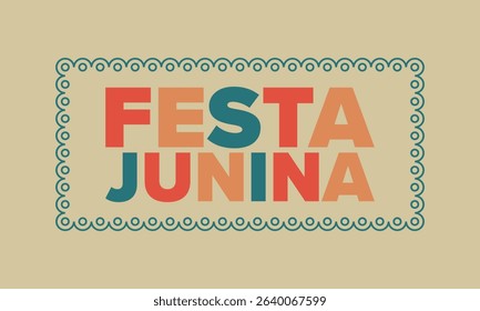 Festa Junina in Brazil. Brazilian festival. Happy holiday. Brazil flag. Carnival and parade. Summer fun party. Vector illustration