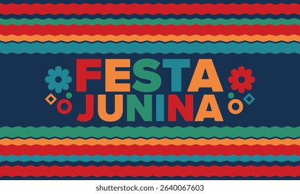 Festa Junina in Brazil. Brazilian festival. Happy holiday. Brazil flag. Carnival and parade. Summer fun party. Vector illustration