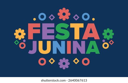 Festa Junina in Brazil. Brazilian festival. Happy holiday. Brazil flag. Carnival and parade. Summer fun party. Vector illustration