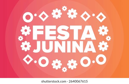 Festa Junina in Brazil. Brazilian festival. Happy holiday. Brazil flag. Carnival and parade. Summer fun party. Vector illustration