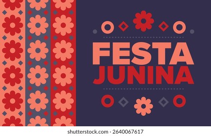 Festa Junina in Brazil. Brazilian festival. Happy holiday. Brazil flag. Carnival and parade. Summer fun party. Vector illustration