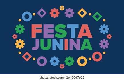 Festa Junina in Brazil. Brazilian festival. Happy holiday. Brazil flag. Carnival and parade. Summer fun party. Vector illustration