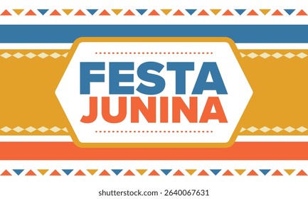 Festa Junina in Brazil. Brazilian festival. Happy holiday. Brazil flag. Carnival and parade. Summer fun party. Vector illustration