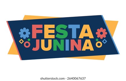 Festa Junina in Brazil. Brazilian festival. Happy holiday. Brazil flag. Carnival and parade. Summer fun party. Vector illustration