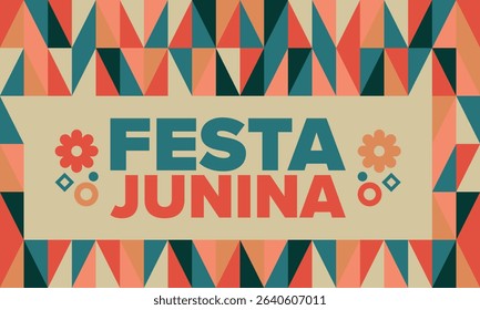 Festa Junina in Brazil. Brazilian festival. Happy holiday. Brazil flag. Carnival and parade. Summer fun party. Vector illustration